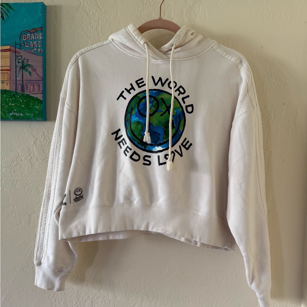 Adidas x Andre Saraiva ‘The World Needs Love’ Hoodie Size Small